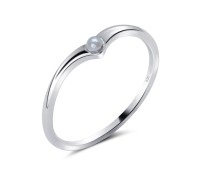 Pearl Rope Design Silver Ring NSR-806